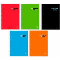 LIBRETA PACSA A5 CUADRO 5X5 90GRD 120H DE 5 COLORES TAPA DURA