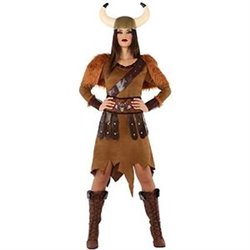 DISFRAZ VIKINGA MARRÓN ADULTO MUJER ADULTO TALLA - TALLA XXL