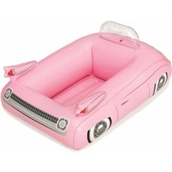 BESTWAY. NEVERA FLOTANTE DE FIESTA COCHE ROSA 89 X 69 CM