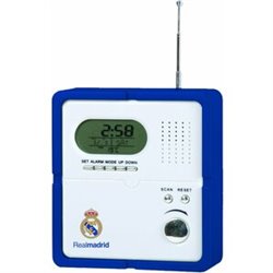 REDIO CON RELOJ DESPERTADOR REAL MADRID