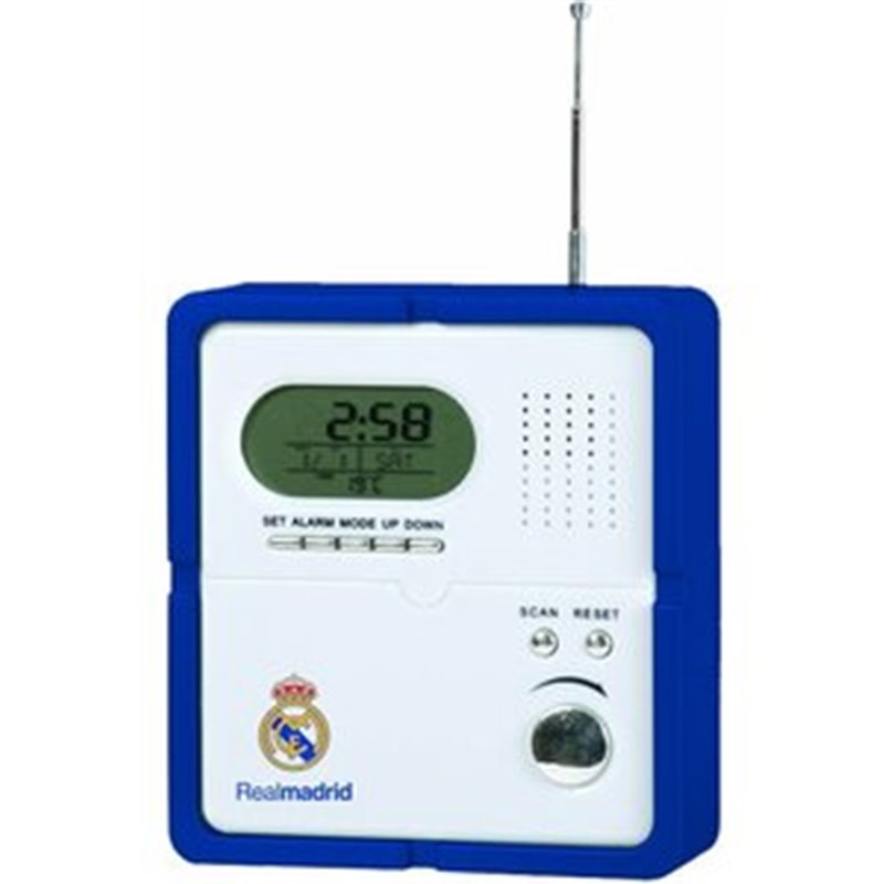 REDIO CON RELOJ DESPERTADOR REAL MADRID