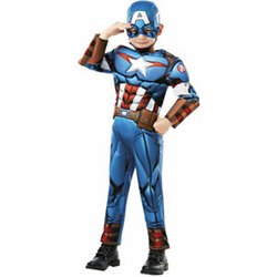 DISFRAZ CAPITAN AMERICA DELUXE INFA TALLA - M (5-7 AÑOS)