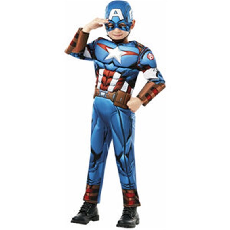 DISFRAZ CAPITAN AMERICA DELUXE INFA TALLA - M (5-7 AÑOS)