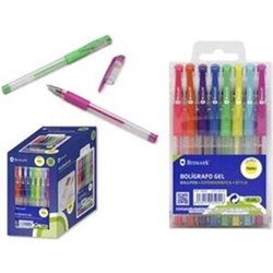 BOLIGRAFOS GEL DE COLORES NEON 8 UDS