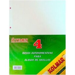 HOJAS AUTOADHESIVAS PARA ALBUM 4 UDS-KOLMAR