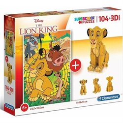 EL REY LEON PUZZLE 104 PIEZAS 3D