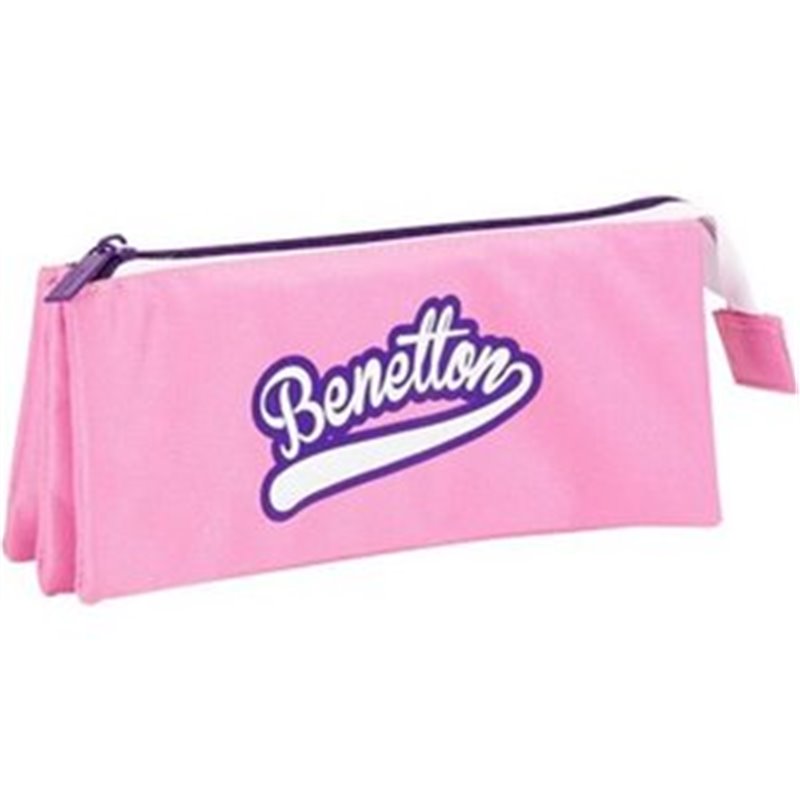 ESTUCHE BENETTON PORTATODO ROSA TRIPLE