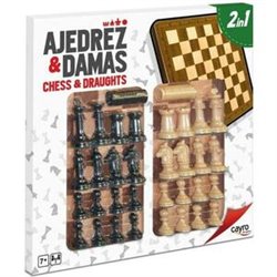 TABLERO AJEDREZ & DAMAS 2 EN 1