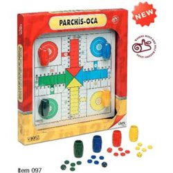 PARCHIS-OCA MADERA C/ACC.33X33 CM.