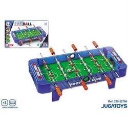 FUTBOLÍN MADERA CON MARCADORES DE PUNTUACIÓN 70X36X18CM