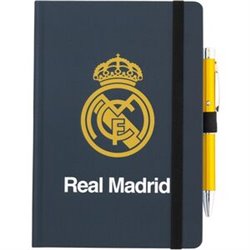 CUADERNO A5 PREMIUM + BOLIGRAFO PROYECTOR REAL MADRID