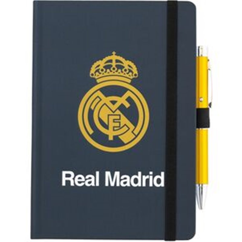 CUADERNO A5 PREMIUM + BOLIGRAFO PROYECTOR REAL MADRID