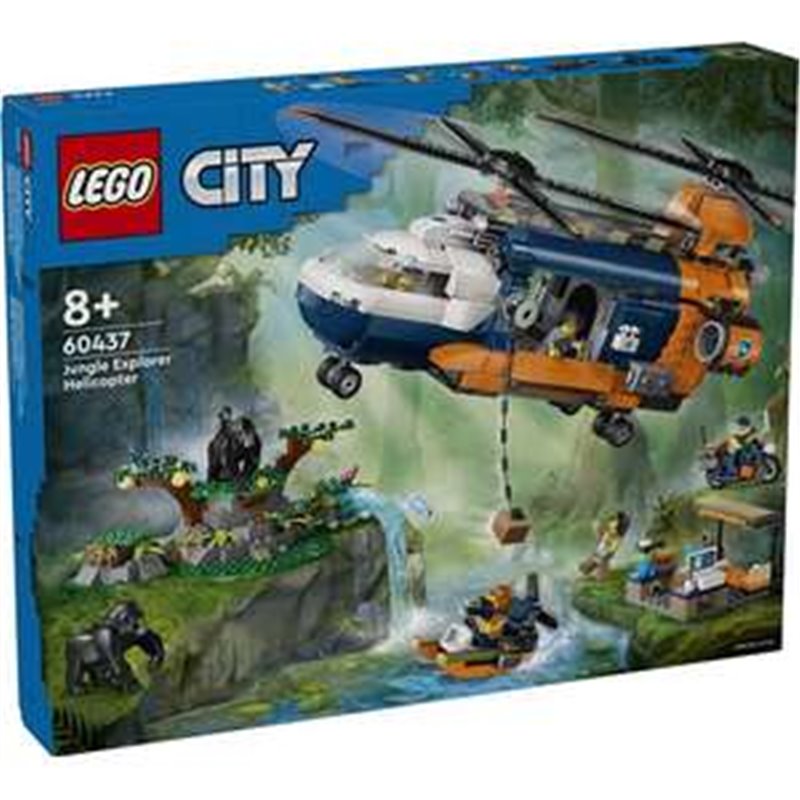 EXPLORADORES DE LA JUNGLA: HELICÓPTERO EN CAMPAMENTO BASE LEGO CITY