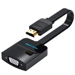 Cable Conversor Vention 74345/ HDMI Macho/ VGA Hembra/ 15cm/ Negro