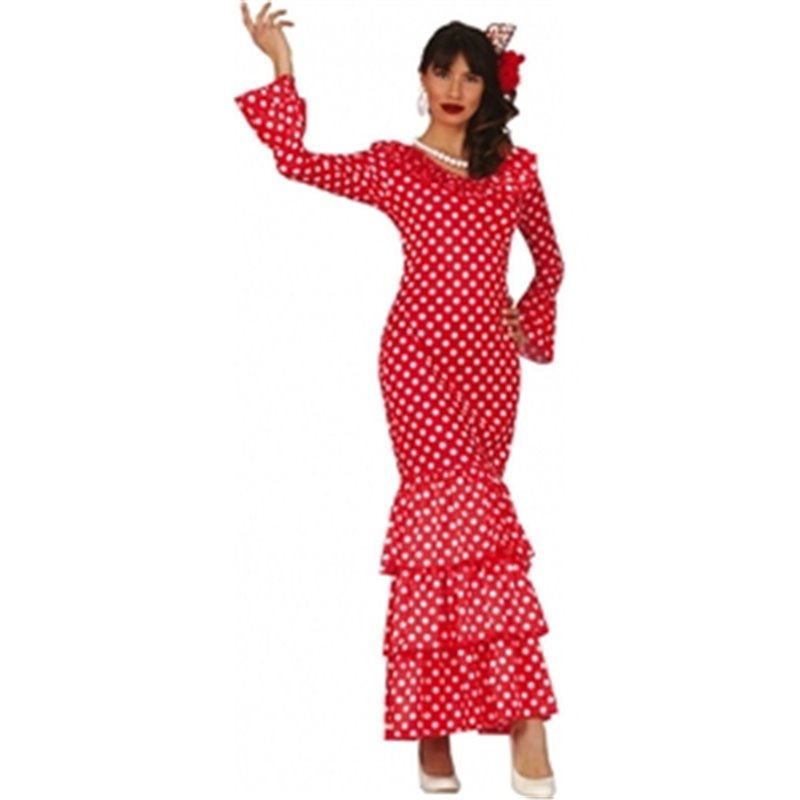 DISFRAZ ADULTA FLAMENCA SEVILLANA TALLA 42-44