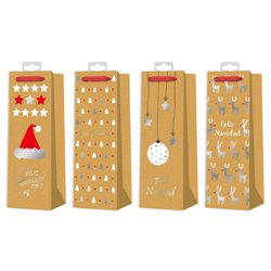 BOLSA BOTELLAS NAVIDAD KRAFT&FOIL BISMARK 332863