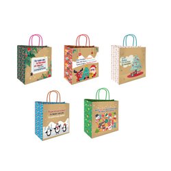 BOLSA KRAFT NAVIDAD MENSAJES BISMARK 331662