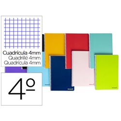 CUADERNO LIDERPAPEL 80H 60GR CUADRO 4MM COLORES SURTIDOS