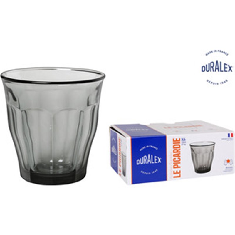 SET 6 VASOS 25CL GRIS PICARDIE