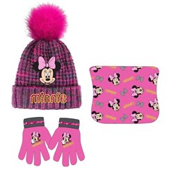 Conjunto gorro guantes braga cuello Minnie Disney