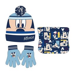 Conjunto gorro guantes braga cuello Mickey Disney