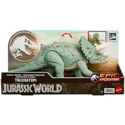 FIGURA TRICERATOPS RASTREADORES GIGANTESCOS EPIC EVOLUTION JURASSIC WORLD 17CM