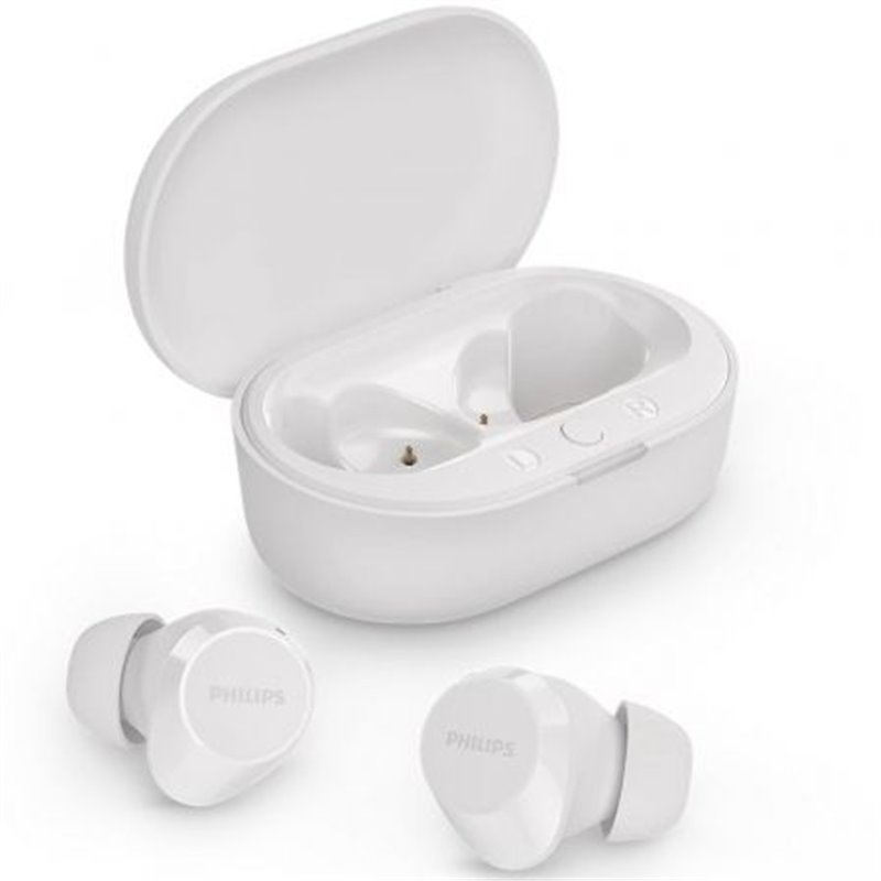 Auriculares Bluetooth Philips TAT1209 con estuche de carga/ Autonom�a 6h/ Blancos