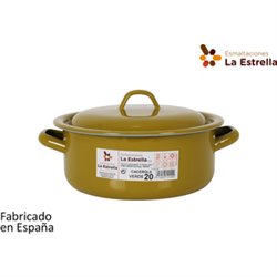 CACEROLA ESMALTADA C/TAPA 20CM VERDE