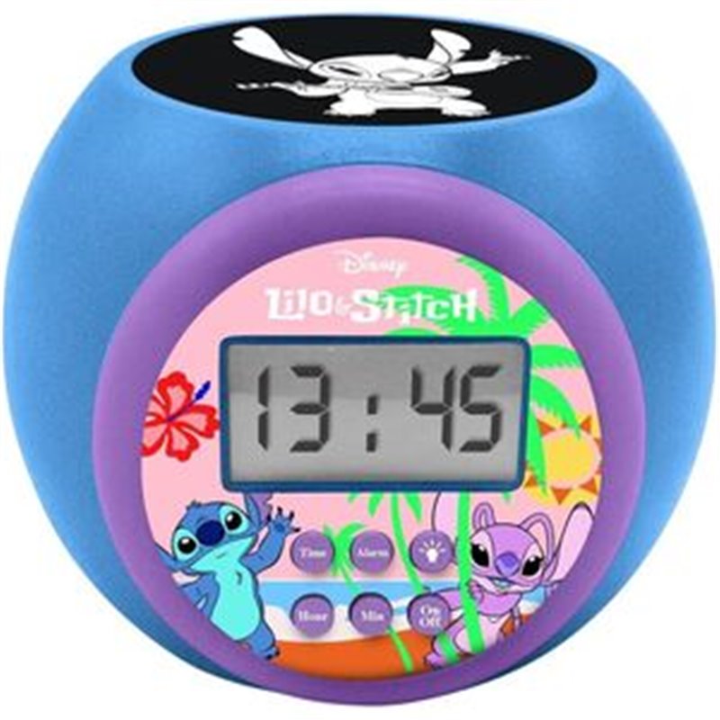 RELOJ ALARMA PROYECTOR STITCH DISNEY