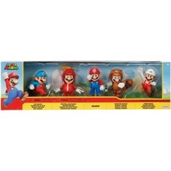 BLISTER 5 FIGURAS SUPER MARIO BROS 6CM