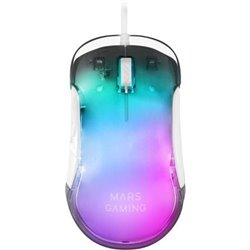 Rat�n Gaming Mars Gaming MMGLOWW/ Hasta 12800 DPI/ Blanco