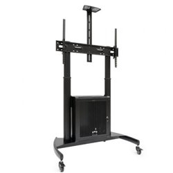 Soporte de Suelo Inclinable con Ruedas TooQ Narnia FS20500M-B para TV de 60-100"/ hasta 100kg