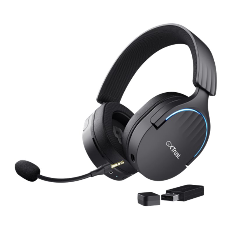 Trust GXT 491 Fayzo Auriculares Inalámbrico y alámbrico Diadema Juego USB Tipo C Bluetooth Negro