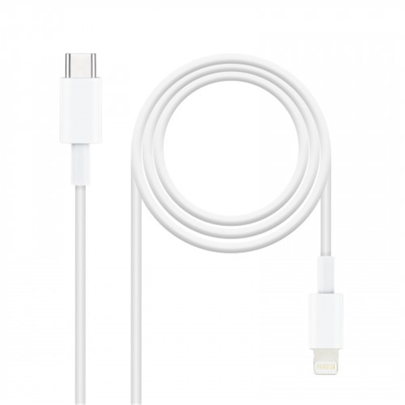 TooQ 10.10.0602 cable de conector Lightning 2 m Blanco