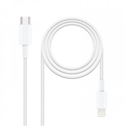 TooQ 10.10.0601 cable de conector Lightning 1 m Blanco