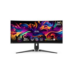 MSI MAG 341CQP QD-OLED pantalla para PC 86,4 cm (34") 3440 x 1440 Pixeles UltraWide Quad HD QDOLED Negro