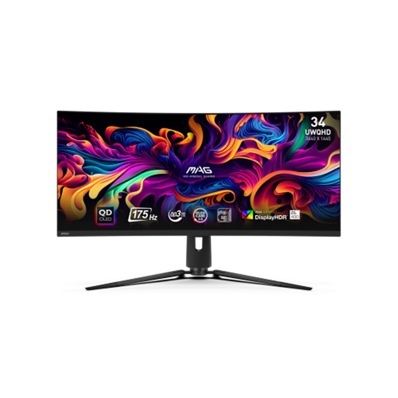 MSI MAG 341CQP QD-OLED pantalla para PC 86,4 cm (34") 3440 x 1440 Pixeles UltraWide Quad HD QDOLED Negro