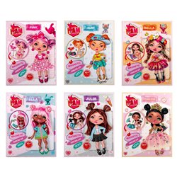 Cuaderno muñeca magnetica vestidos intercambiables surtido