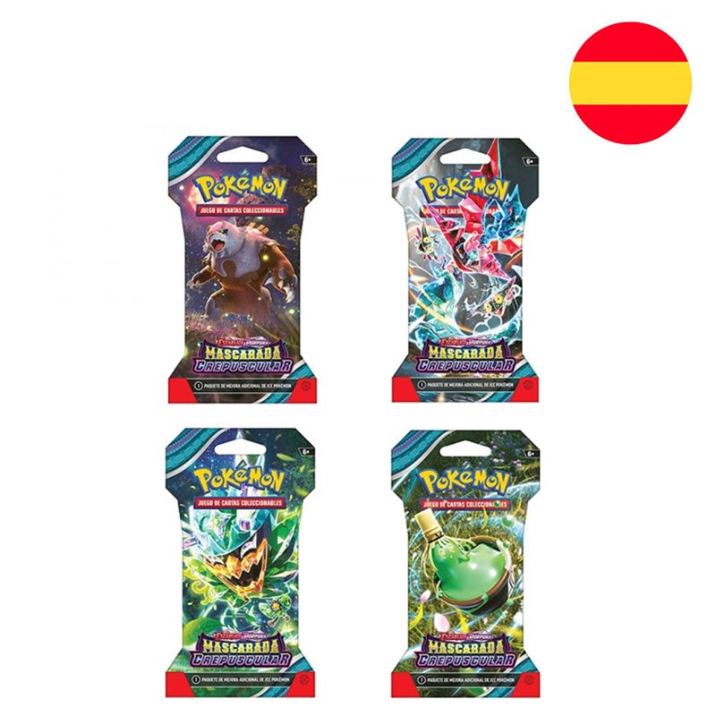 Sobre juego cartas coleccionables Mascarada Crespuscular Pokemon Español surtido