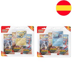 Blister juego cartas coleccionables Chispas Fulgurantes Escarlata y Purpura Pokemon español surtido