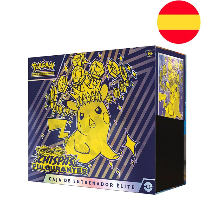 Estuche Entrenador Elite Chispas Fulgurantes Escarlata y Purpura Pokemon español