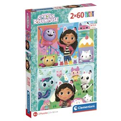 Puzzle La Casa de Muñecas de Gabby 2x60pzs