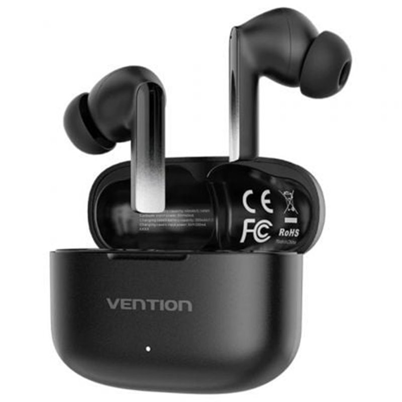 Auriculares Bluetooth Vention ELF E04 NBIB0 con estuche de carga/ Autonom�a 6h/ Negros