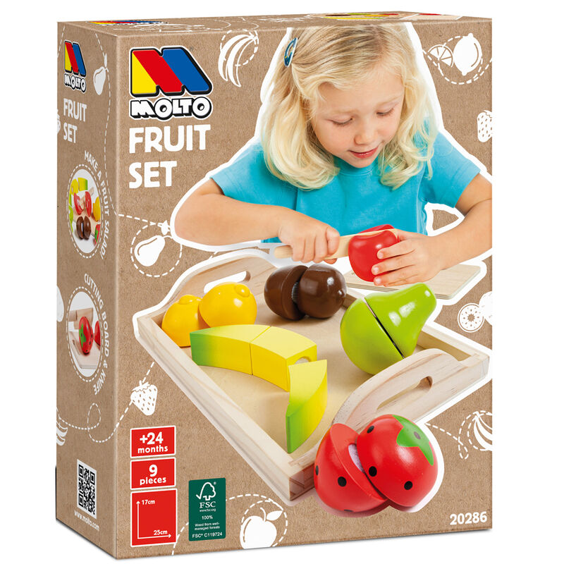 Bandeja Frutas 9pzs madera