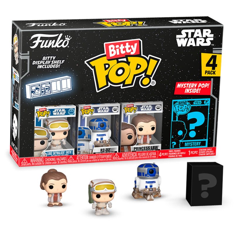 Blister 4 figuras Bitty POP Star Wars Luke Skywalker