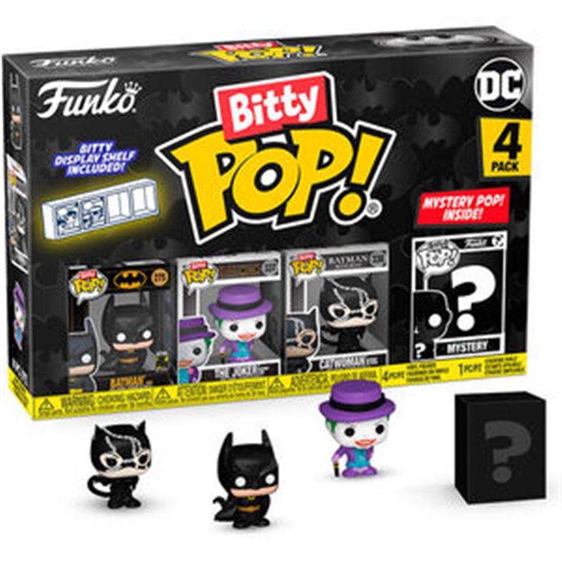 BLISTER 4 FIGURAS BITTY POP DC COMICS BATMAN 85TH ANNIVERSARY BATMAN