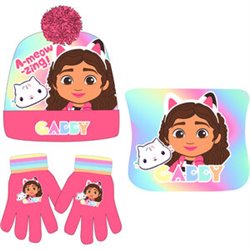 CONJUNTO GORRO GUANTES BRAGA CUELLO LA CASA DE MUÃ±ECAS DE GABBY