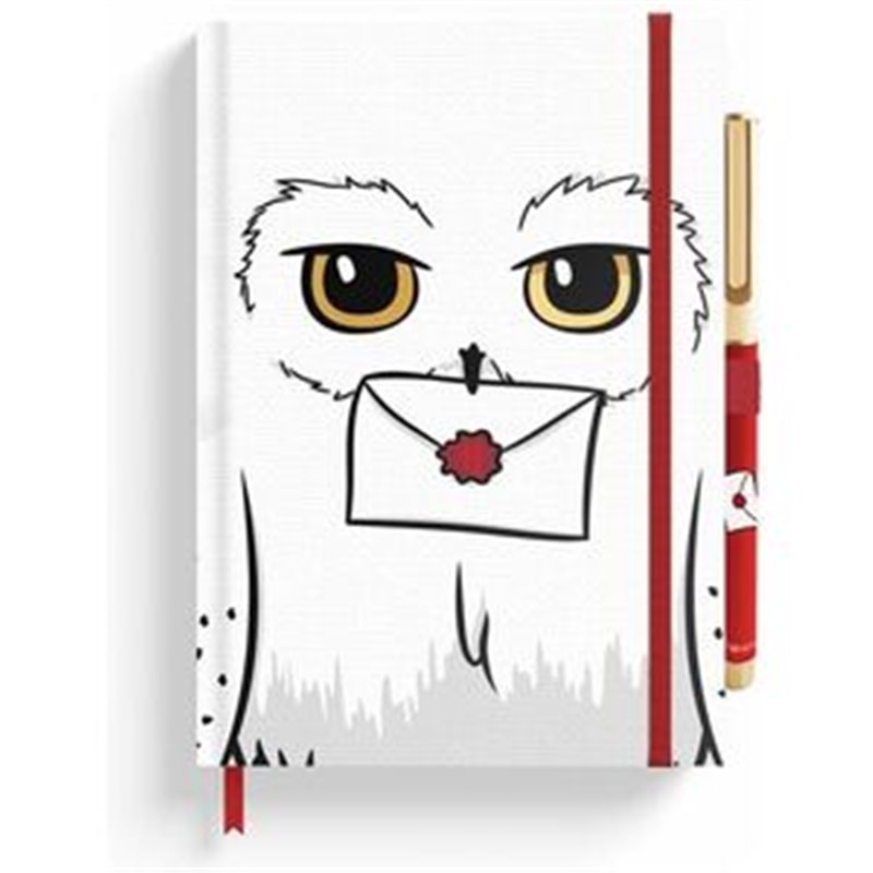 CUADERNO A5 PREMIUM + BOLIGRAFO HEDWIG HARRY POTTER