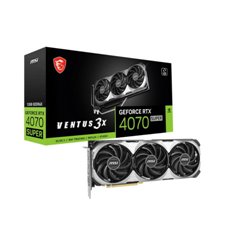 VGA MSI RTX 4070 SUPER 12G VENTUS 3X,NV,RTX4070SUPER,12GB,GDDR6X,192BIT,3DP+1HDMI,TORX FAN 4.0,3 VENTILADORES