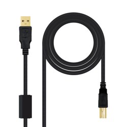 Nanocable 10.01.1203 cable USB USB 2.0 3 m USB A USB B Negro